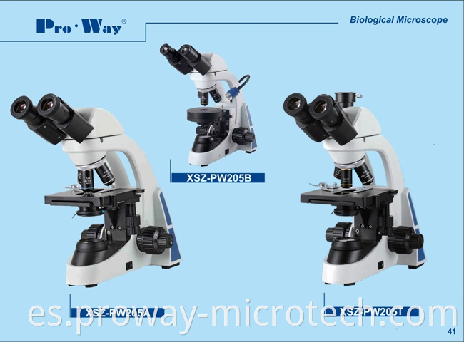 Microscopio binocular binocular LED 40x-1000X LED (XSZ-PW205)